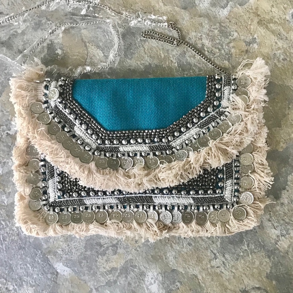 Antik Kraft Envelope Crossbody/Clutch, Ocean Blue